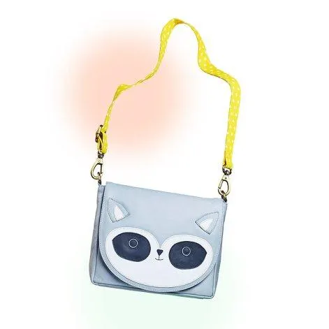 Bag Wally (raccoon) with yellow strap - Amorina