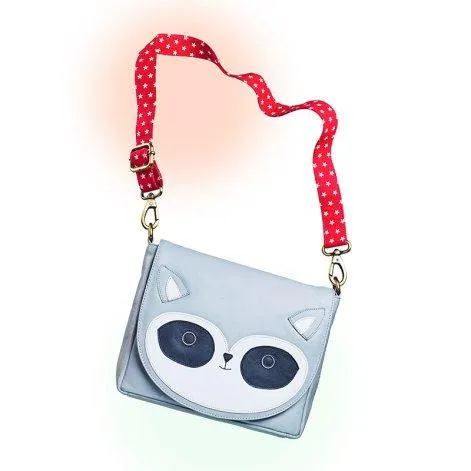 Bag Wally (raccoon) with red strap - Amorina