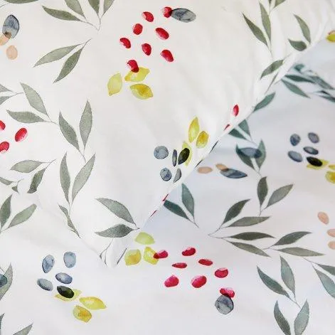 AMIATA blanc-olive, enveloppe de couette 200x210 cm - Journey Living