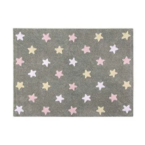 Teppich Stars Rose-Gris / Tricolore - Lorena Canals