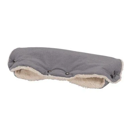 Baby carriage muff, cotton, gray mottled - Naturkind