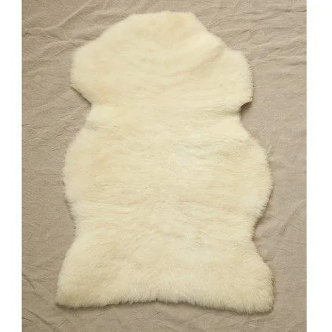 Peaux de mouton Suisse blanc/beige Taille 105cm x 65cm - MARAI