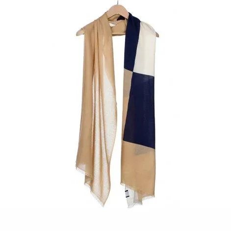 Wool scarf Blox Navy - TGIFW