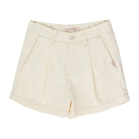 Shorts Pleated Light Cream - tinycottons