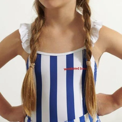 Badeanzug Stripes White & Blue - Weekend House Kids