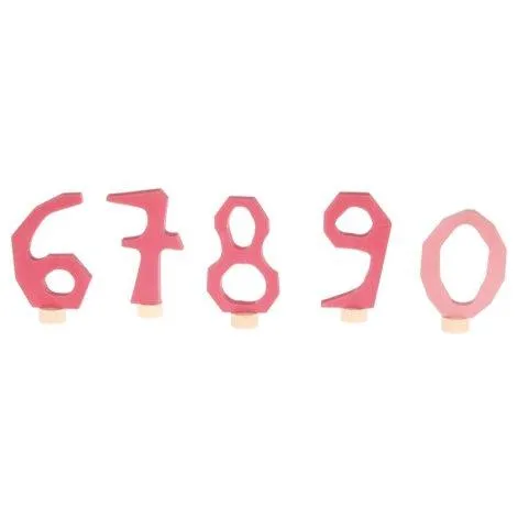 Number Plug Pink Set 6-9 and 0 - GRIMM'S