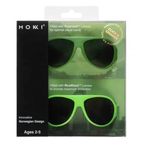 Sunglasses click & change Green - Mokki