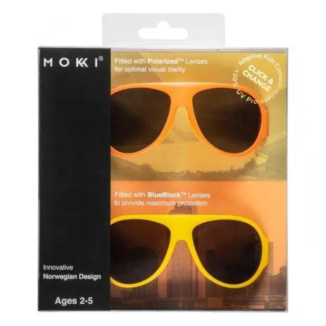 Sun glasses click & change Yellow - Mokki
