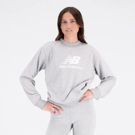 Pullover Essentials Stacked Logo Crew athletic grey - New Balance
