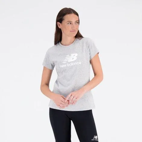 W Essentials Stacked Logo T-Shirt athletic grey - New Balance