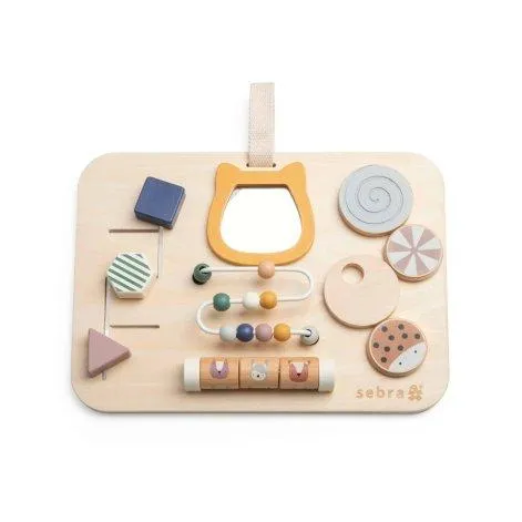 Baby activity board Woodland from wood Colorful - Sebra