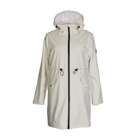 Manteau de pluie Quinnoff blanc (egret) pour femme - rukka