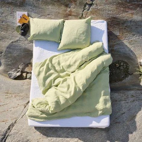 Linus comforter cover 160x210 uni, moss green - lavie