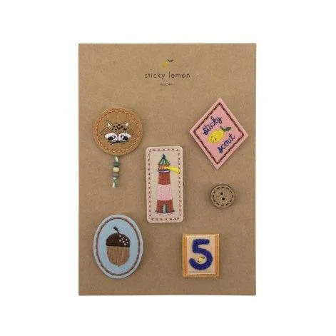 Embroidered pin patches Adventure Collection - Sticky Lemon