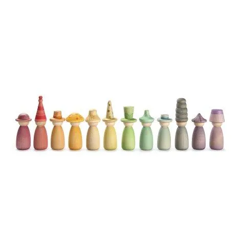 Figurines en bois 12 Fancy Nins Rainbow Grapat - Grapat