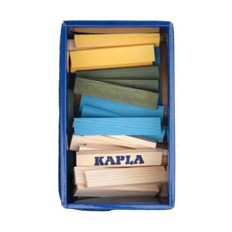 Boîte de construction 120 pièces bleu clair, jaune, vert, nature - Kapla