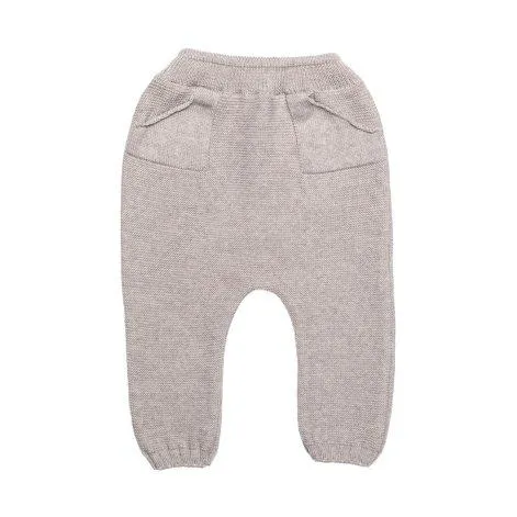 Baby pants with pockets beige mélange - frilo swissmade
