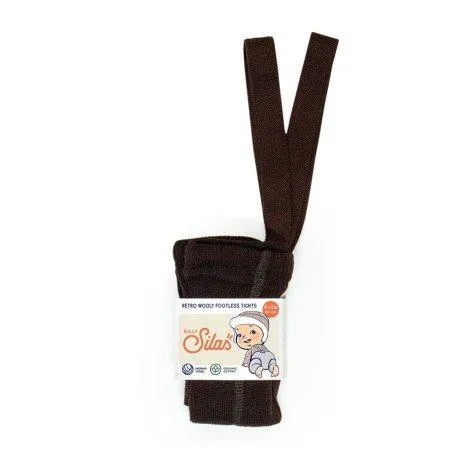 Collants sans pieds Wooly Espresso Brown - Silly Silas