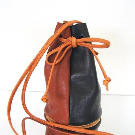 Mini sac à dos Color Block Brown Black Beige - Petit Mai
