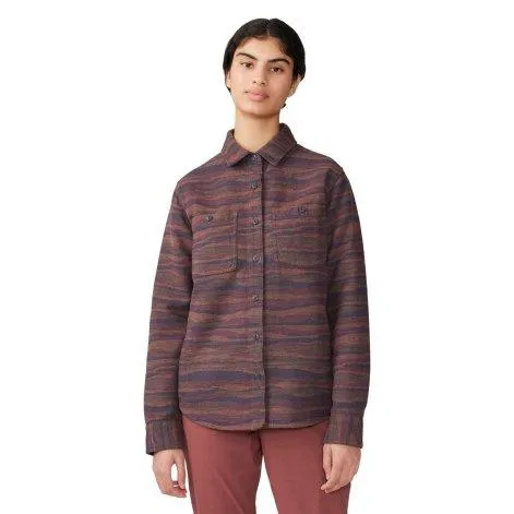 Flannel shirt Granite clay earth geoscape jacquard 641 - Mountain Hardwear