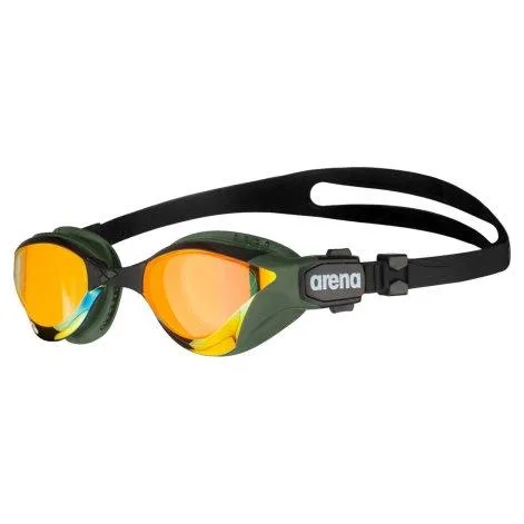 Swimming goggles Cobra Tri Swipe Mirror yellow copper/army - arena