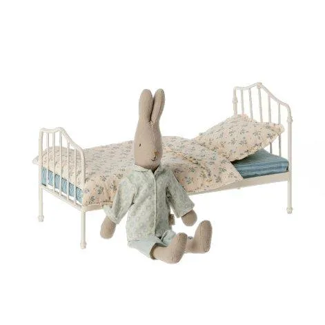 Bed for dollhouse Blue - Maileg