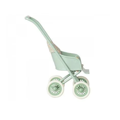 Baby carriage for doll house mint - Maileg