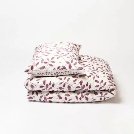 Pillowcase PEROUGES white/cassis 50x70 cm - Journey Living