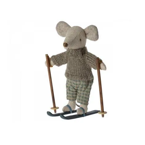 Winter mouse big brother with skis and poles - Maileg
