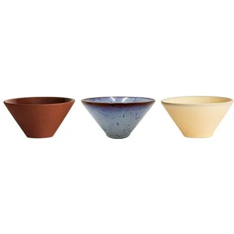 Bowl Yuka 3 pieces, Blue/Nature/Terracotta - OYOY