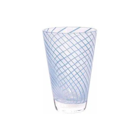 Trinkglas Yuka Swirl, 2 Stück, Blau - OYOY