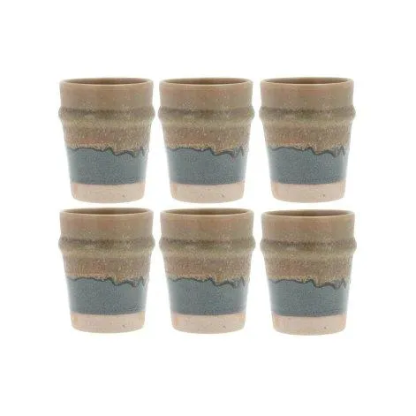 Coffee mug Evig, 6 pieces, Blue/Brown - Villa Collection