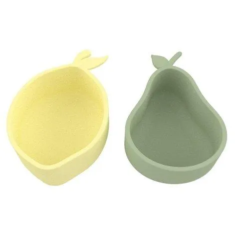 Kinderschüssel Zitrone & Birne, 2 Stück, Gelb/Grün - OYOY
