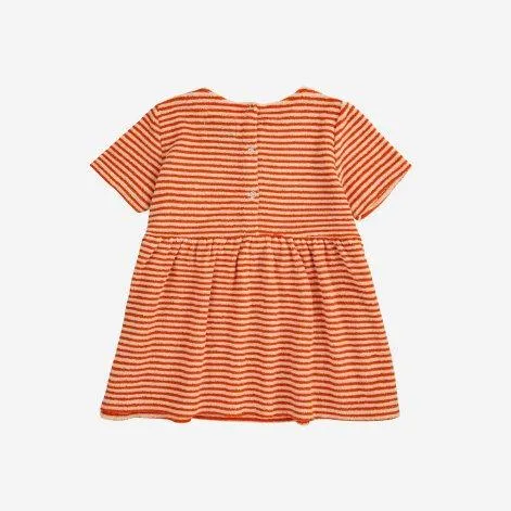 Baby Terry dress Orange Stripes - Bobo Choses