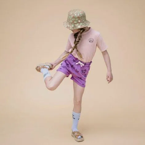 Shorts Paperbag Rollerskates Print Purple - Sproet & Sprout
