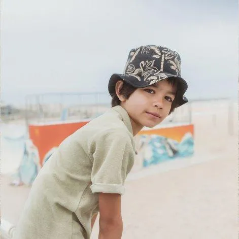 Fishing hat Tropical Print Black - Sproet & Sprout