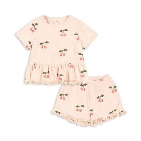Pyjama Set Frill Ma Grande Cerise Pink - Konges Sløjd
