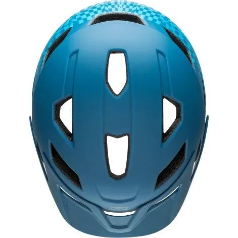 Sidetrack Child helmet matte blue wavy checks - Bell
