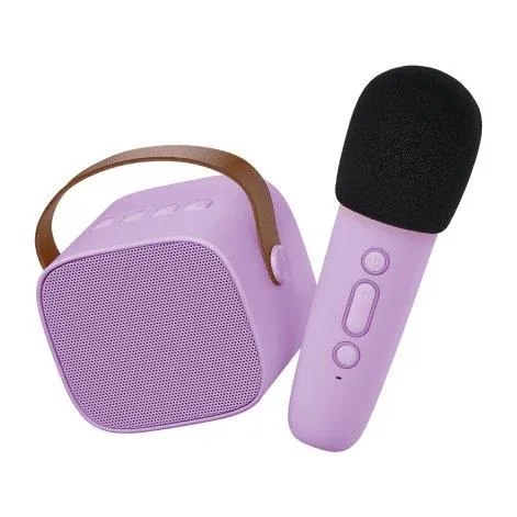 Haut-parleur et microphone sans fil rechargeables Purple Pastel - Lalarma Copenhagen