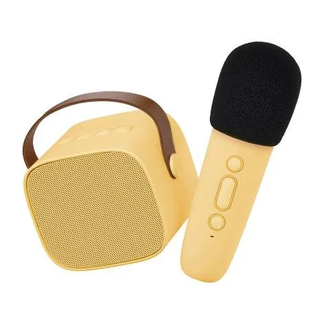 Rechargeable Wireless Speaker and Microphone Yellow Pastel - Lalarma Copenhagen