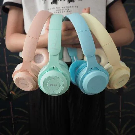 Kabelloser Bluetooth-Kopfhörer für Kinder Rose Pastel - Lalarma Copenhagen
