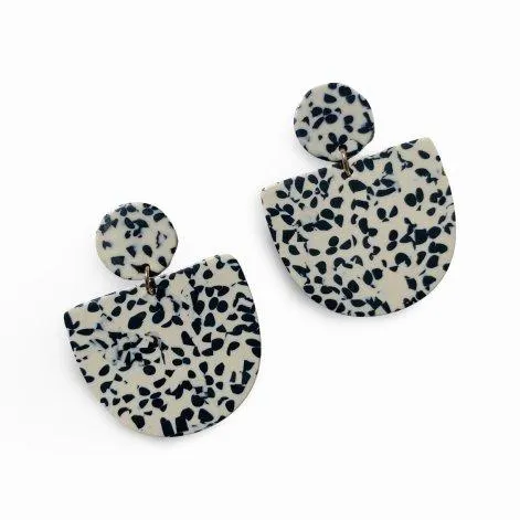 Stud earrings Deco black/beige - Claudia Nabholz