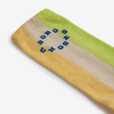 Socken Vertical Striped Yellow - Bobo Choses