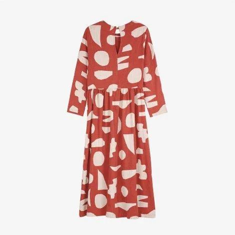 Adult Dress Summer Landscape Print Burgundy Red - Bobo Choses