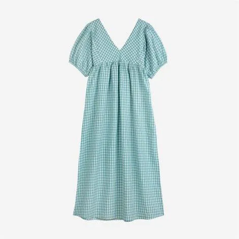 Adult Kleid Vichy V-Neck Turquoise - Bobo Choses