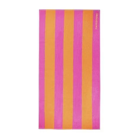 Strandtuch Stripes marigold/dark pink - tinycottons