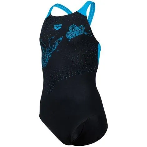 Badeanzug Butterfly V Back black/turquoise - arena