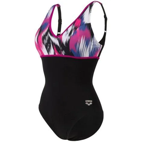 W Bodylift Swimsuit Jennifer Wing Back Cup black multi/black/grape violet - arena