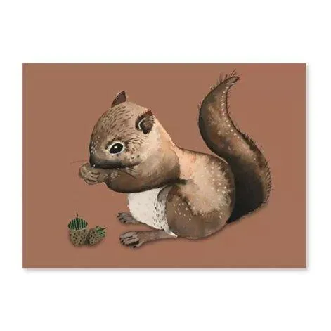 Squirrel postcard - nuukk