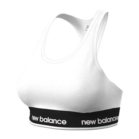 Sports bra Medium Support Sleek Pace, white - New Balance